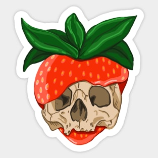 Strawberry Skull Sticker